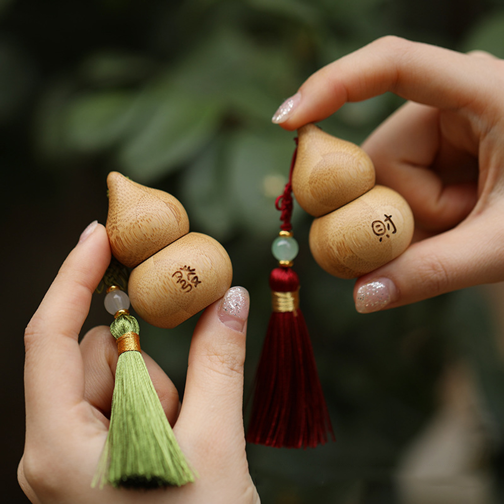 Bamboo Roller Bottle Portable Ancient Style Gourd Shape Empty Bottle Small 1ml Skincare Container for Travel Personal Care Gift. 