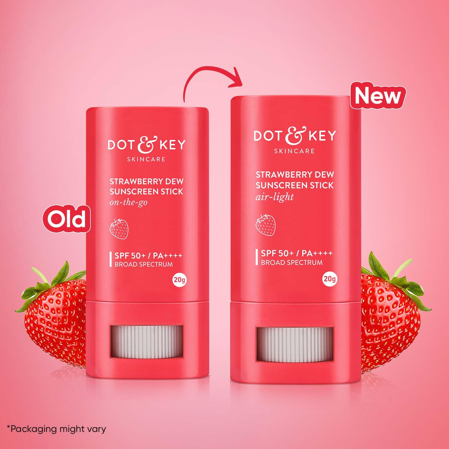Dot & Key Strawberry Dew Sunscreen Stick Spf50 Pa+++ 20gm | India. 