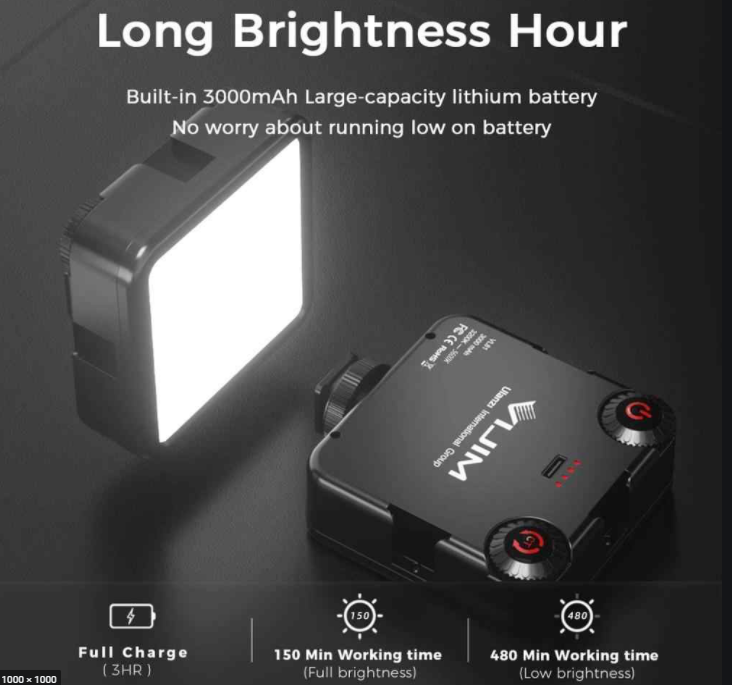 Ulanzi VIJIM VL81 3200k-5600K 850LM 6.5W Dimmable Mini LED Video Light Smartphone SLR Camera Rechargable Vlog Fill Light. 