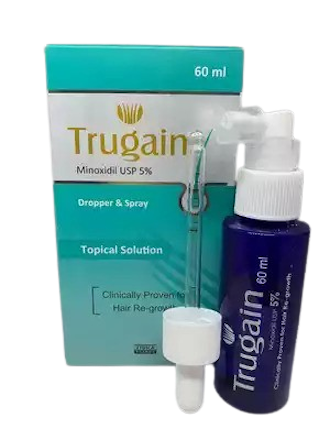 Trugain Minoxidil 5% Scalp Solution for hair and Beard re-Growth