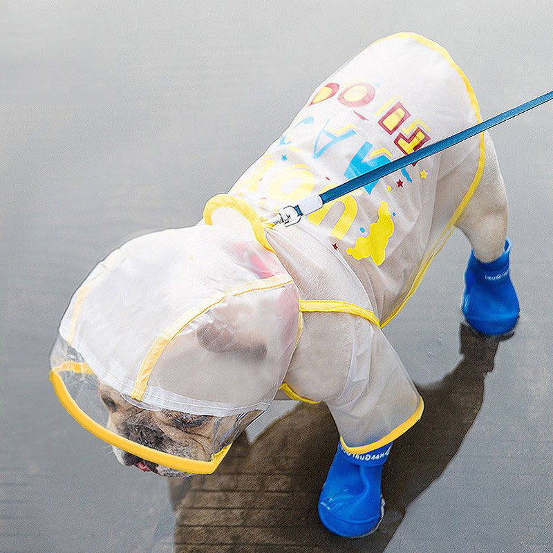 Dou Two Legged Waterproof Clothes Bulldog Pet Octopus Pago Fa Niu Small and Medium Dog Raincoat. 