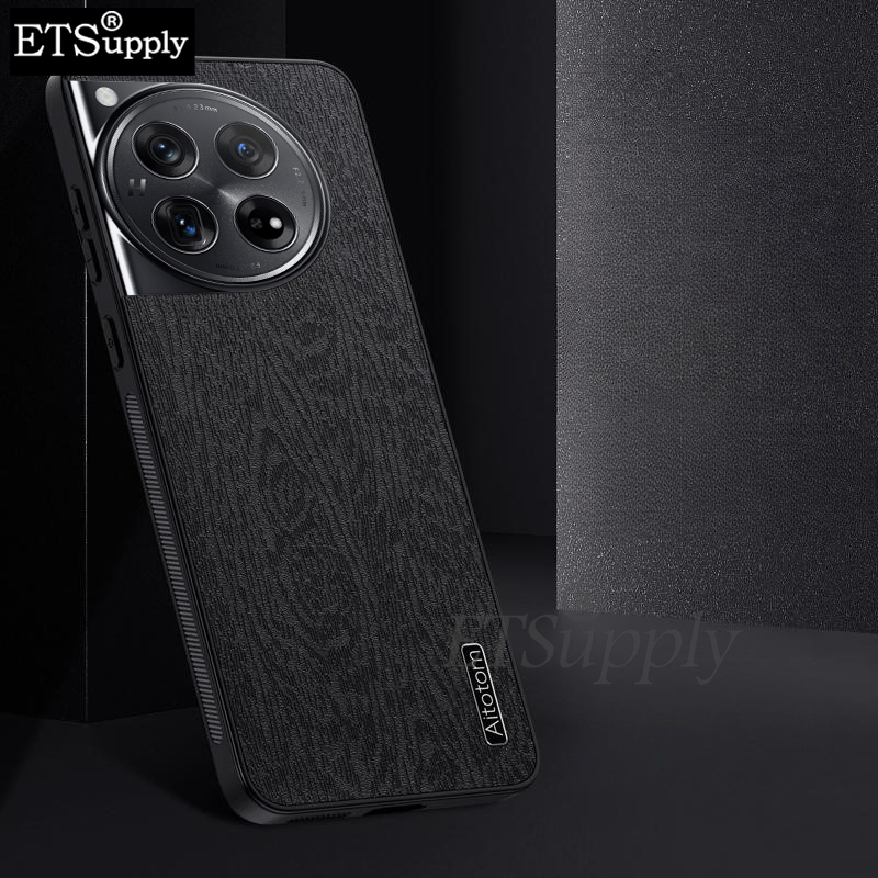 Phone case OnePlus 12 Wood Texture Canvas Hrad Shockproof Back cover OnePlus 12 Case. 