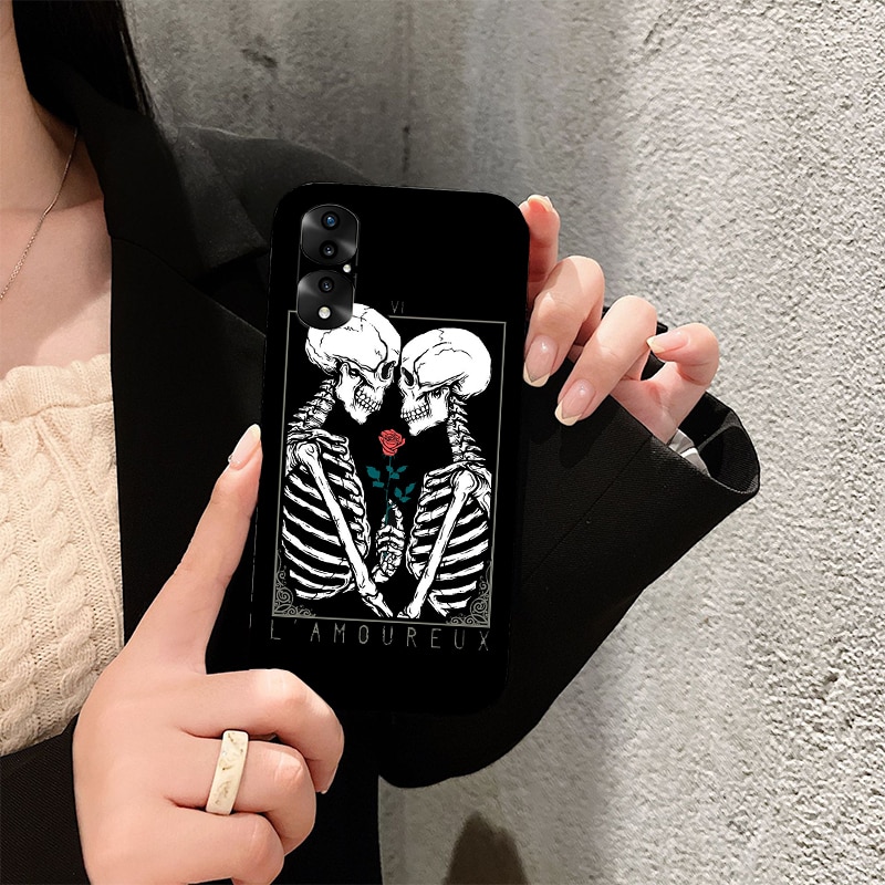 rim Reaper Skull Skeleton Phone Case for Huawei Honor X9 X8 X7 X6 70 50 10X 20 9 8 Lite 8A 8S 8X 9X 9A 9S 7C 10i View 10. 