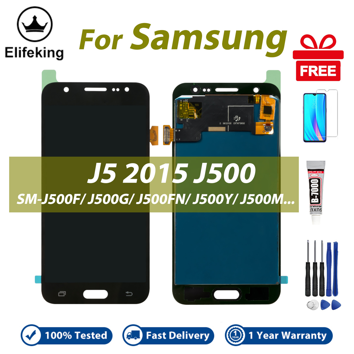 (New) LCD for Samsung Galaxy J5 2015 j500 sm-j500f j500g j500fn display touch screen digitizer assembly replacement parts