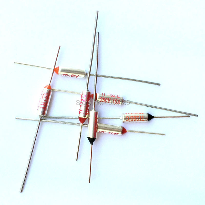 RY 5pcs/lot New Micro thermal fuse 10A250V Degrees Tf 229 C Mini temp fuse metal shell Thermal Cutoff RY-229 RY229. 