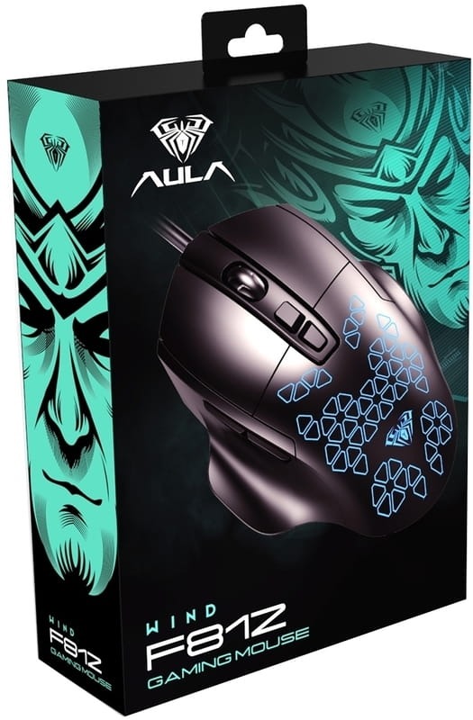 AULA F812 Game Mouse Wired USB RGB Color Lighting 4 DPI 7200 DPI For PC Laptop Computer. 