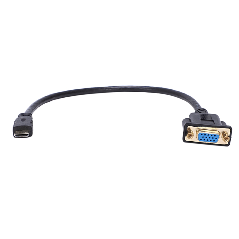 Mini HDMI to VGA M/F Connector Cable Adapter Converter 0.3M 1FT. 