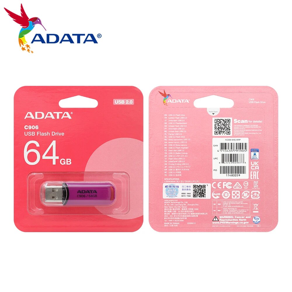 ADATA USB Flash Drive 8GB 16GB 32GB 64GB Original HIgh Speed Pen Drive Flash Memory Stick USB2.0 U disk for PC USB Pendrive. 