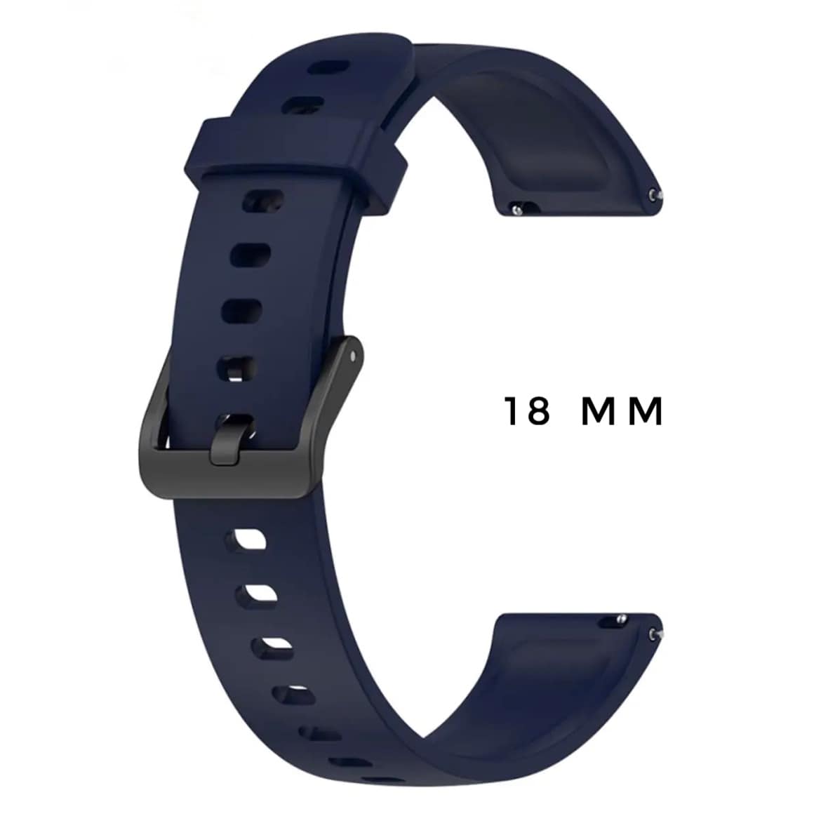 Soft Silicone 18mm Watch Strap for Realme Band 2 Xinji Cobee C1. 