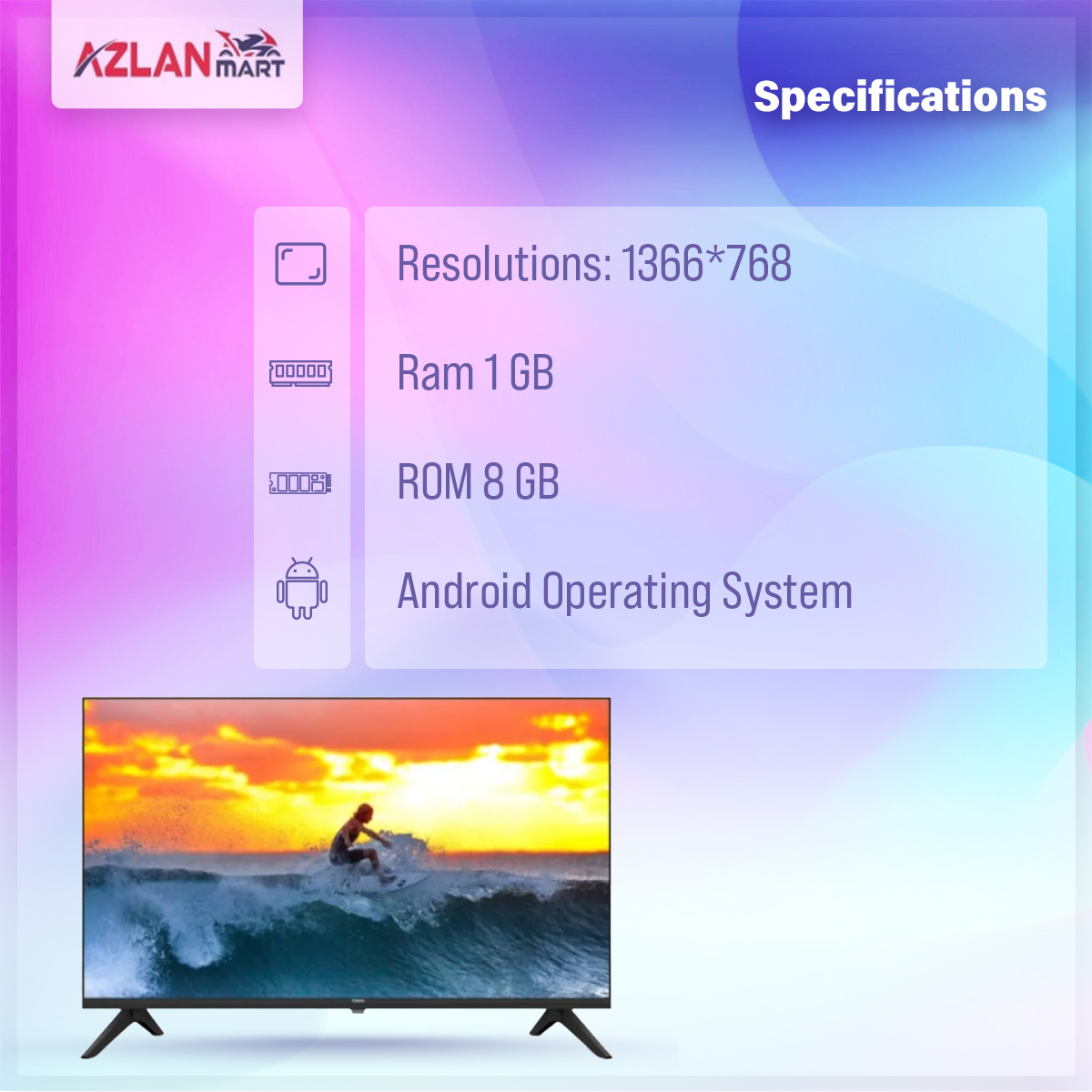 VISION 24 INCH LED TV  S1 Pro / G02 OFFICIAL WARRYNTEE. 