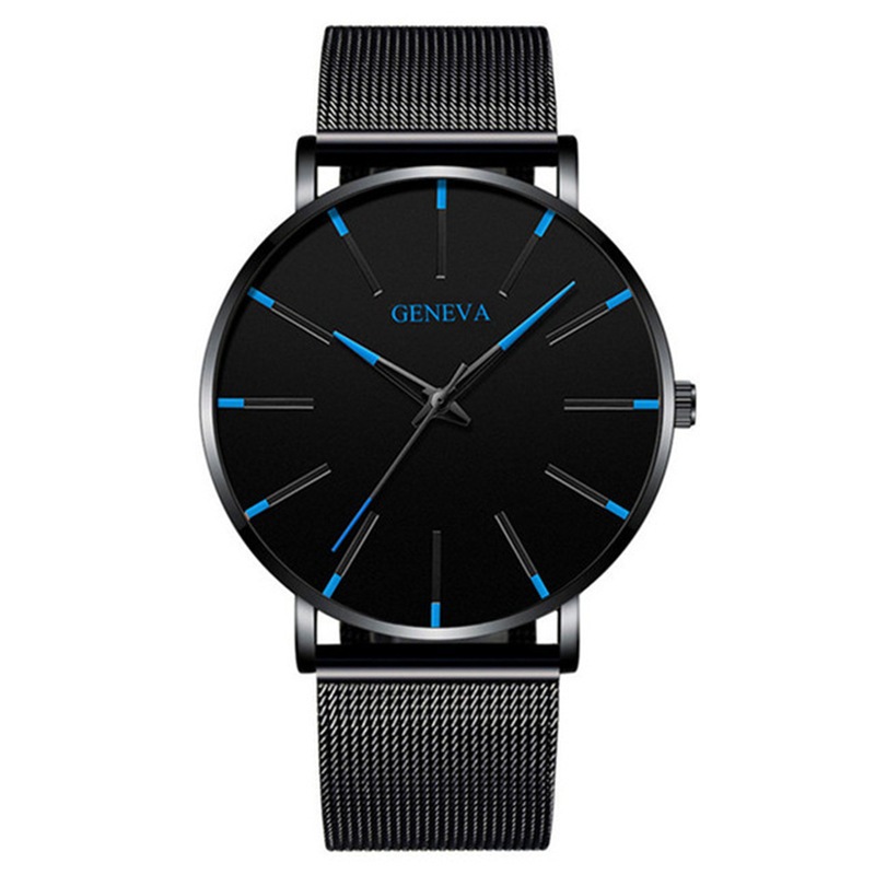 (NEW)Quartz Contrast Luminous Business Needle Sports And Men's Mesh Watch