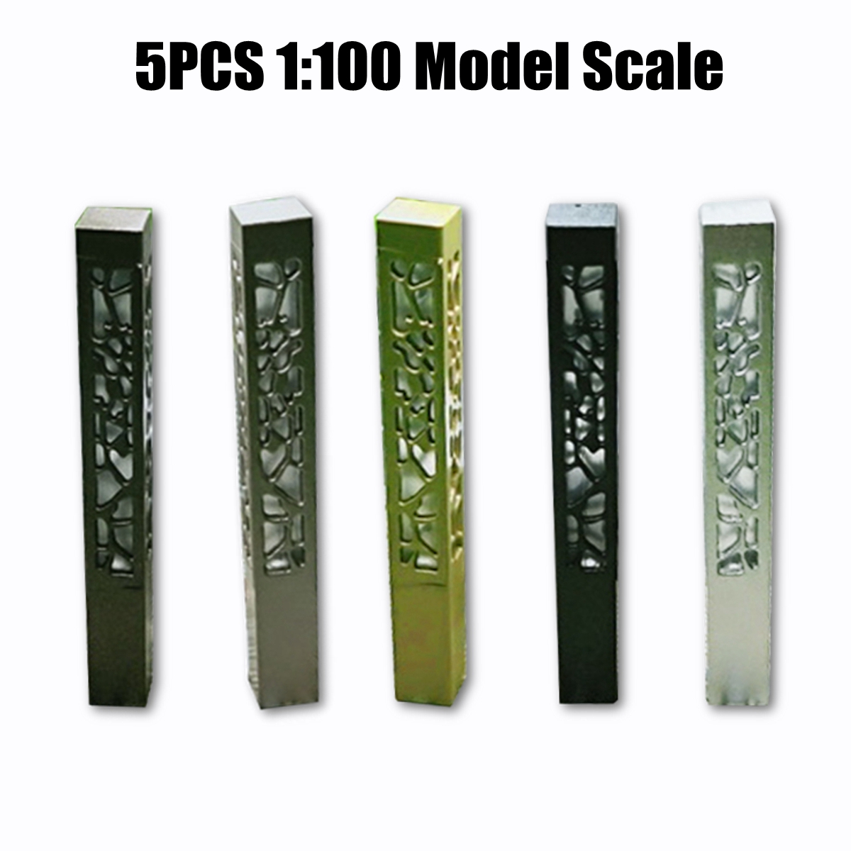 Interesting 5pcs Model Street Light Lamp Lamppost 1:100 HO Scale Garden Railway Layout Train. 