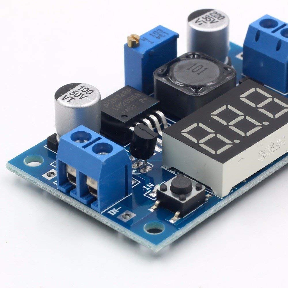 DISPLAY With LM2596 LM-2596 2596 DC To DC Step Down Adjustable 4-35V To 1.25-30V 3A Buck Converter Voltage Regulator With 7 Segment Display Electronics Circuitry & Parts. 