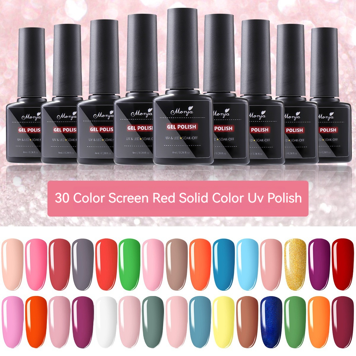 30 Colors 8ML Nail Gel Polish Nail Supplies Vernis Semi Permanent Nail Art Manicure Soak Off LED UV Gel Nail Varnishes