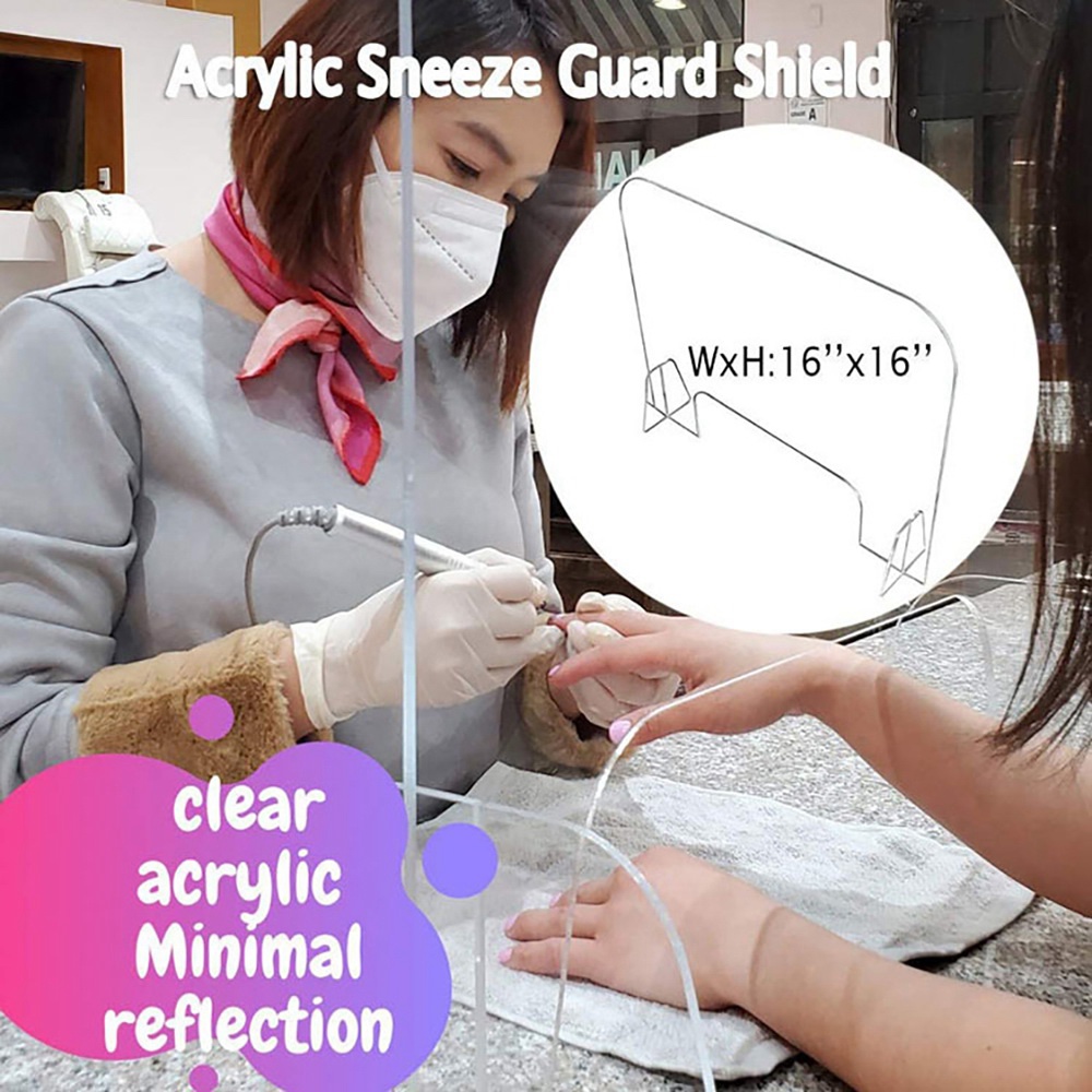 Sneeze Desk Partition Baffle Screen Anti- Transparent Isolation Protection Board Secure Divider Baffle. 