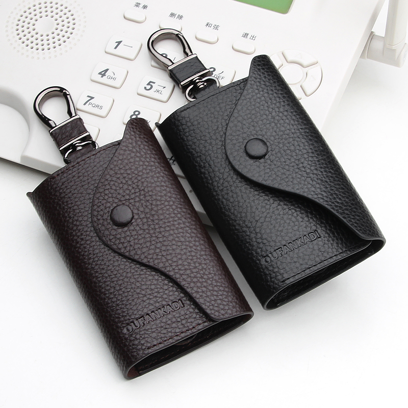 Key Case Men's Korean-Style Key Bag Multi-Function Car Key Case Women's Large Capacity Home Mini Key Chain Simple. 