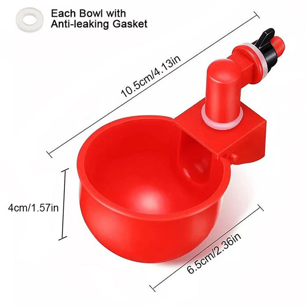 6PCS Automatic Poultry Drinker Chicken Duck Drinking Machine Hanging Water Cup Drinking Bowls Livestock Drinking Dispenser Tools. 