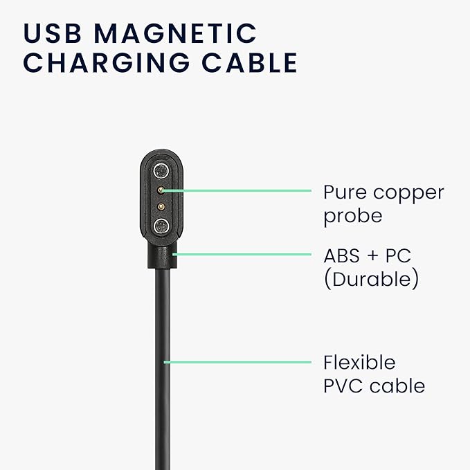 CMF by Nothing Watch Pro BT Smartwatch Charging Cable Magnetic USB Dock for Fast and Secure Charging. 