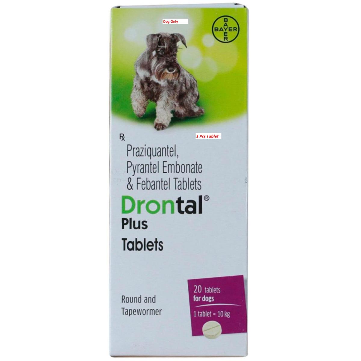 Drontal Plus Tablets - Praziquantal Pyrantel Embonate And Febantel Tablet-1Pcs