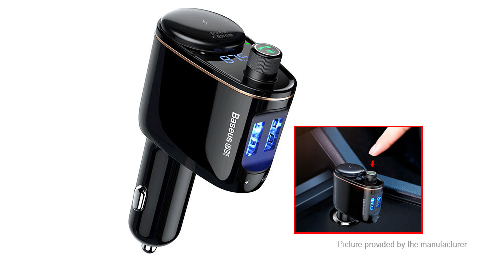Baseus S06 Bluetooth MP3 Vehicle Dual USB Car Charger. 