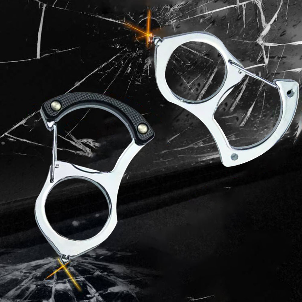 Multifunction Car Key Buckle Self Protection Hook Keychain Survival Tool Mountaineering Buckle Broken Window Bottle Opener. 