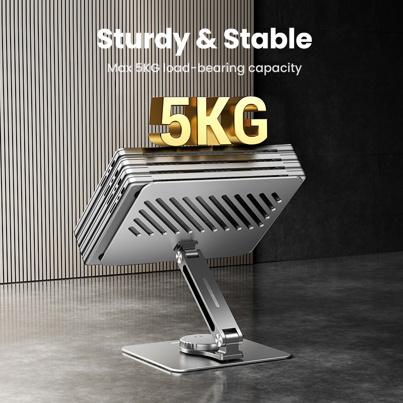 UGREEN Laptop Stand for Desk Adjustable 360 Rotating Base for MacBook Pro Air Stand Lenovo Ideapad 3 Dell Chromebook HP Notebook up to 17.3 Inch. 