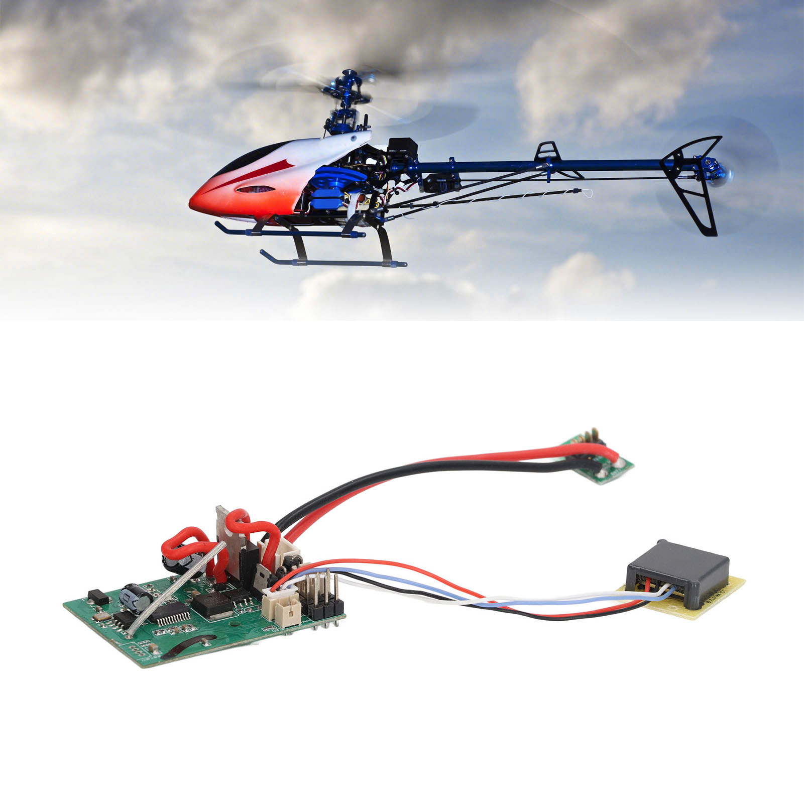 RC Helicopter Spare Parts, Integrated Receiver Easy To Install RC Helicopter Receiver Board for V912. 