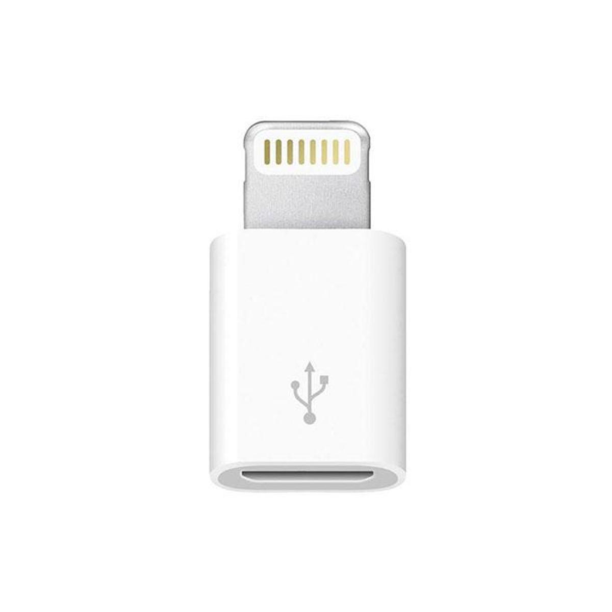 Micro USB to Lightning Adapter Converter OTG Data Transfer White