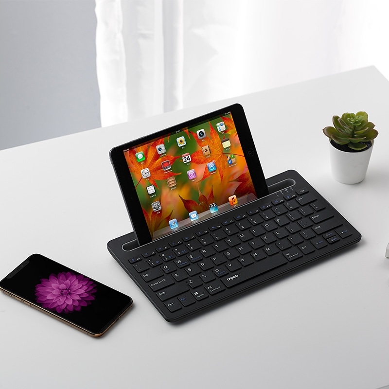 Rapoo XK100 78 Keys Wireless Bluetooth Office Business Keyboard(Black). 