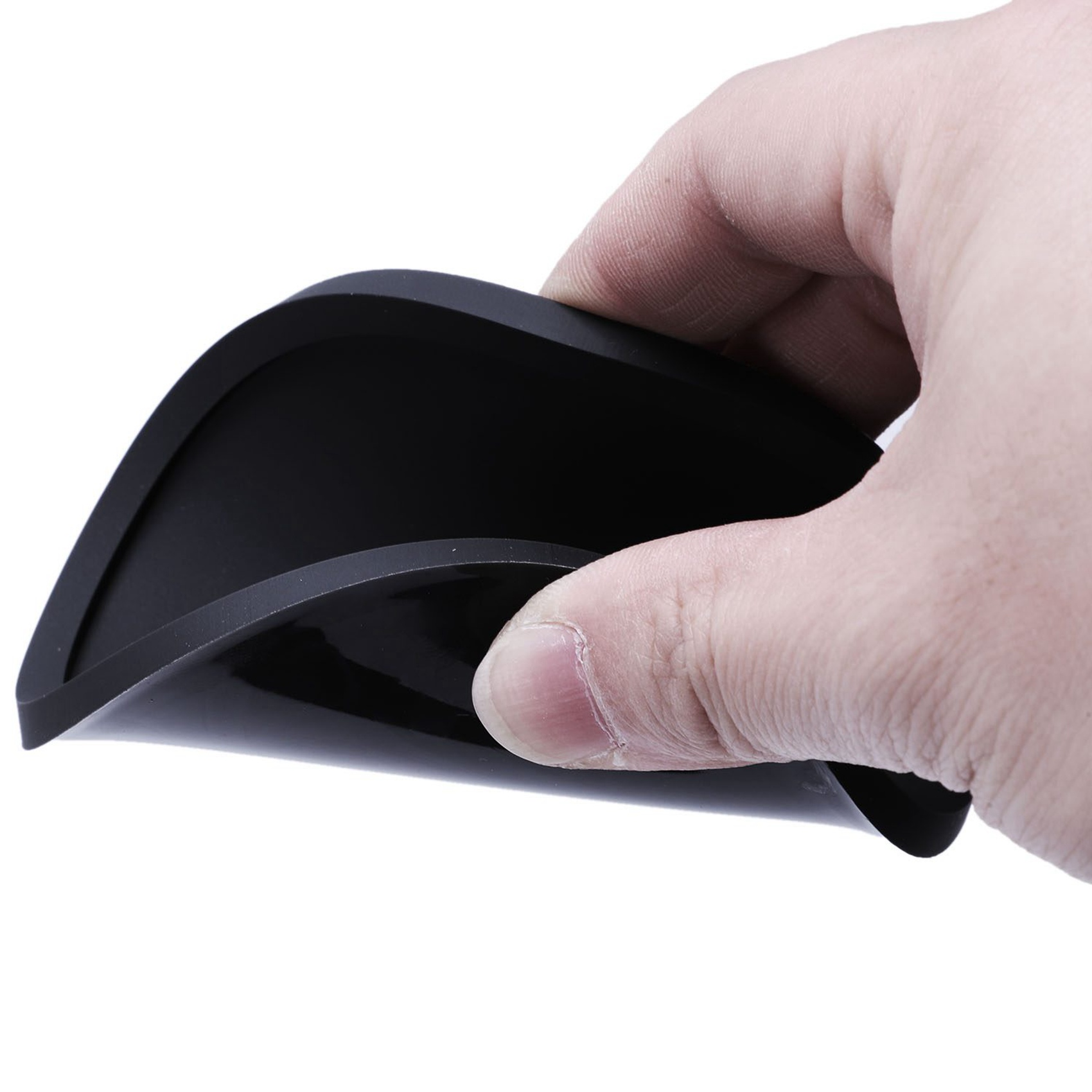 Silicone Black Drink Coasters Set of 16 Non-slip Round Soft Sleek and Durable Easy to Clean Black. 