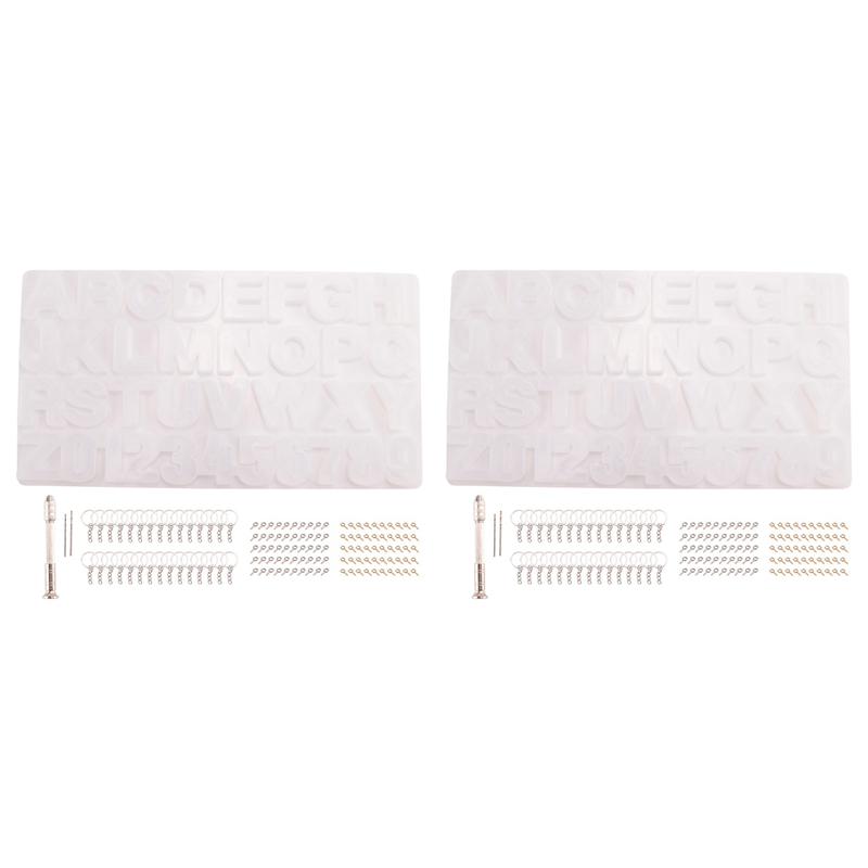 Epoxy Casting Mold Set Include 2X Hand Drill 4X Drill Bits 60X Keyrings 200X Screw Pins for Making DIY Resin Supplies