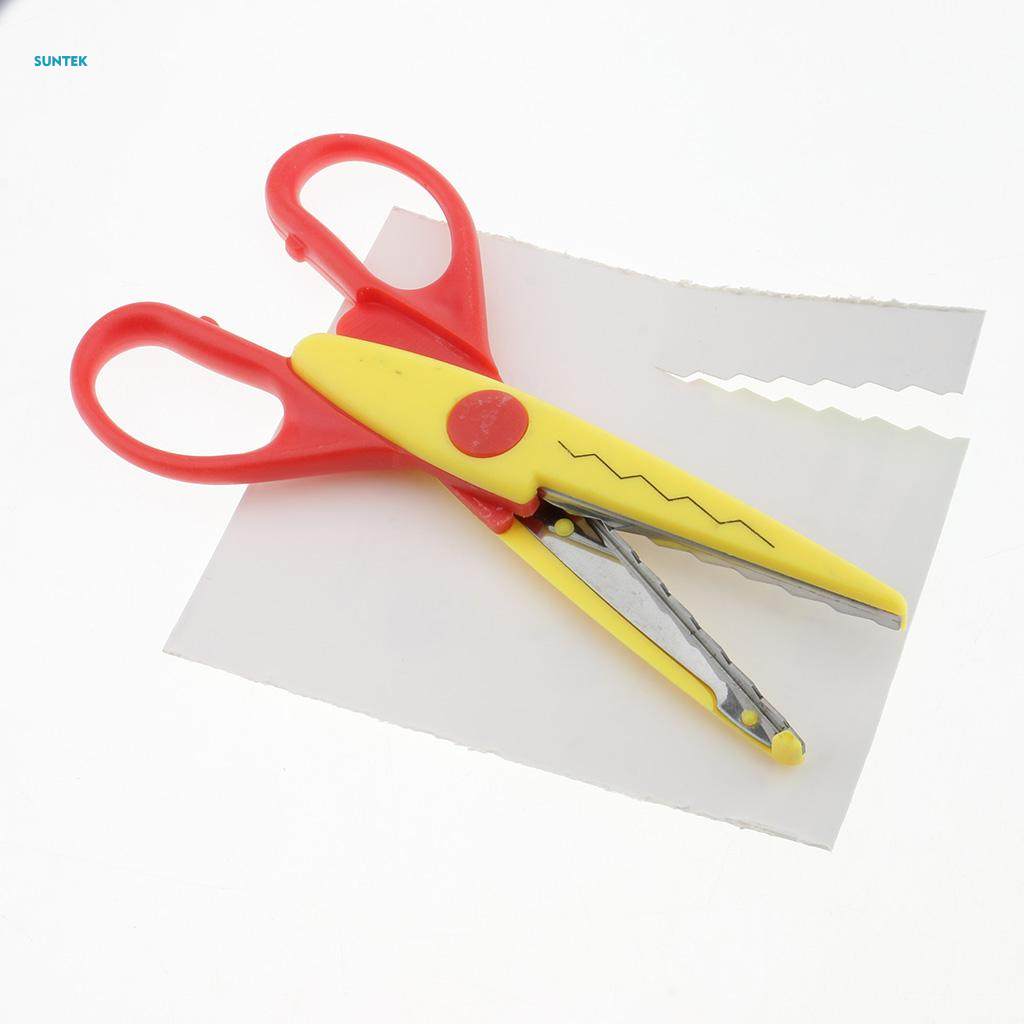 Scrapbooking Edger Scissors Paper Decorative Edge Scissors,Wave/Lace/Zigzag edge Scissors for Scrapbooking Album Creative Diary Handicraft School Paper Pinking Shear - Multi, zigzag. 