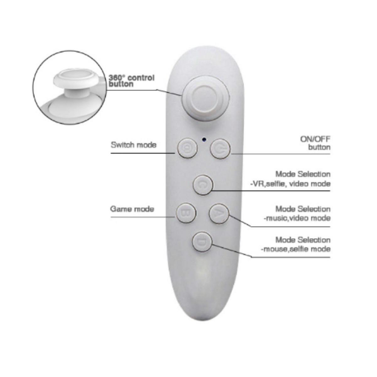 Bluetooth Remote Control for VR Box - White