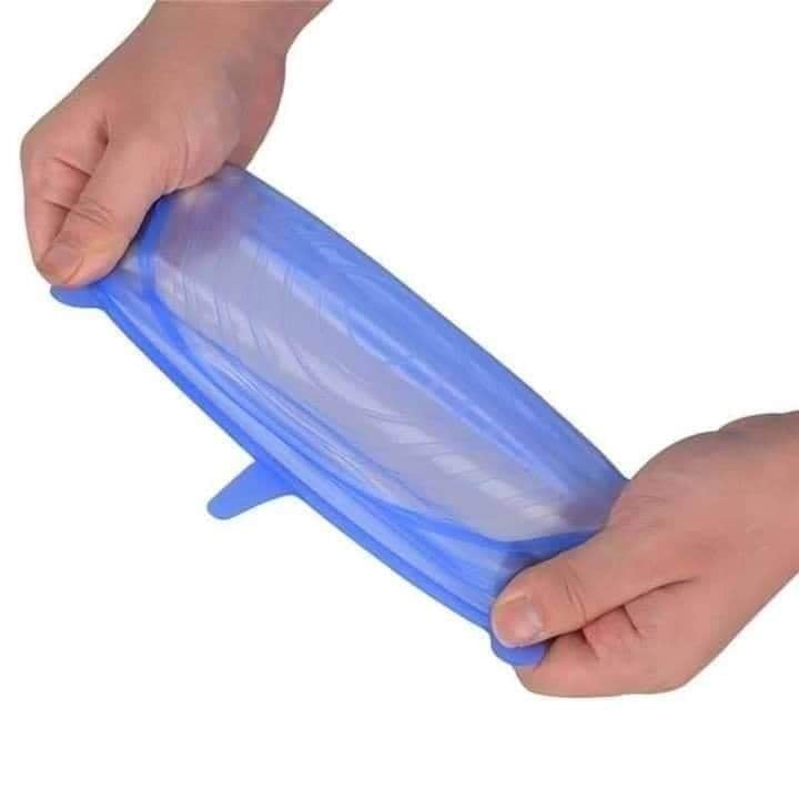 Reusable Silicone Stretch Lids 6Pcs 100% Food Grade Covers for Cups Bowls Containers Leak-Proof Seal. 