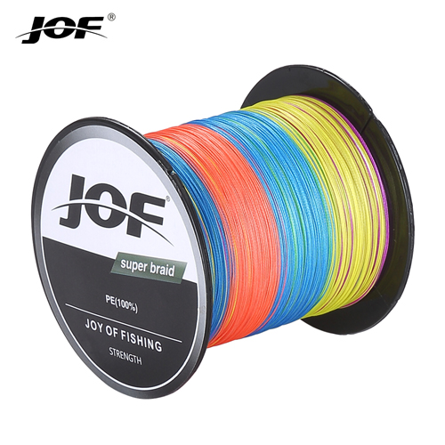 JOF 4 Threads 1000M 500M 300M PE Fishing Line Braided 8-80LB Smooth Multifilament Super Durable Fishing Line Pesca