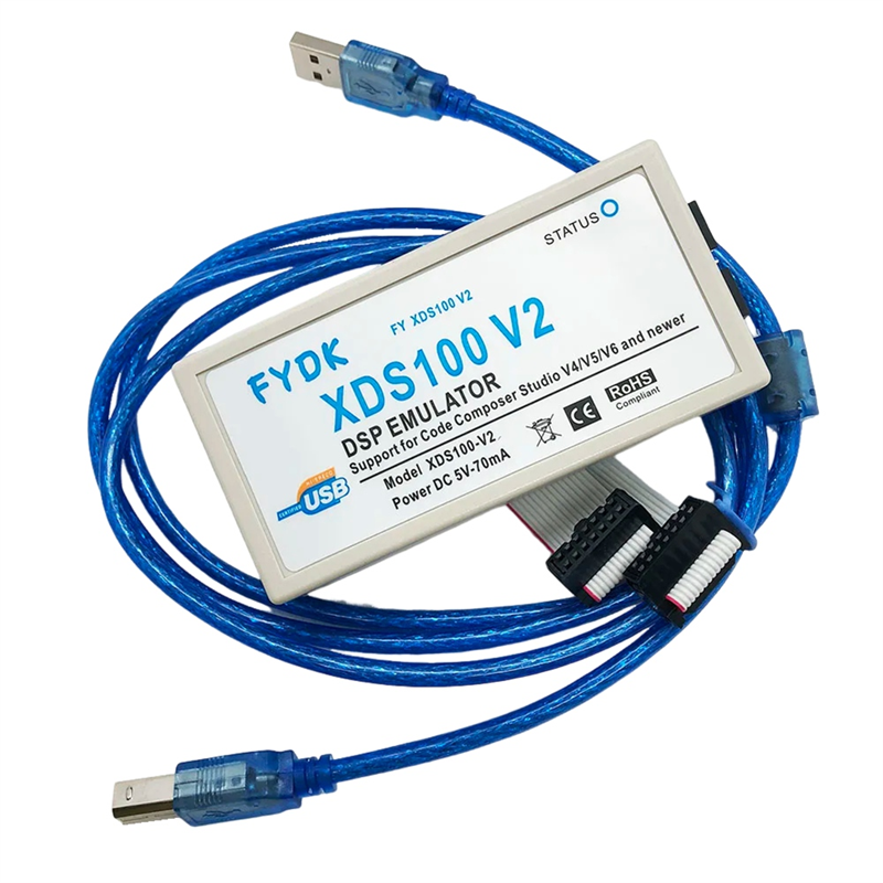 DSP Emulator Programmer XDS100 XDS100V2 JTAG Debugger Suitable for TI ARM9 A8 TMS320 TI DSP CCS5-CCS10 Easy Install Easy to Use