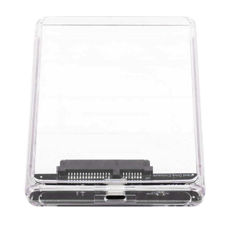 USB3.0/Type-C HDD Enclosure of 2.5 Inch Hard Disk Case SSD SATA3 to USB 3.0 Transparent HDD Box USB C HDD Case 5Gbps. 