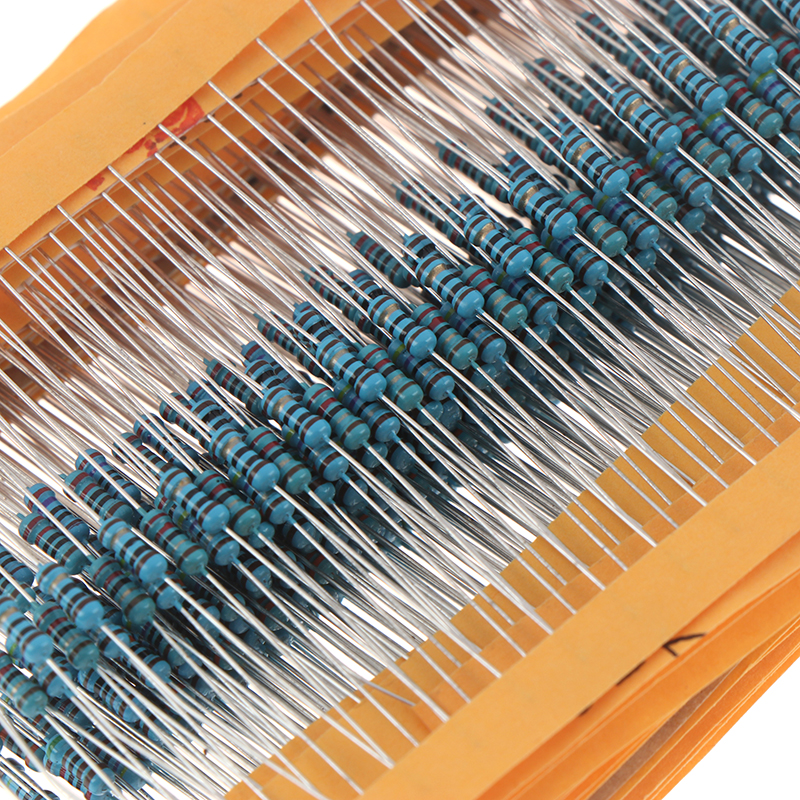 600Pcs 30 Kinds Value Metal Film Resistor pack 1/4W 1% Resistor Assorted Kit Set Encounter. 