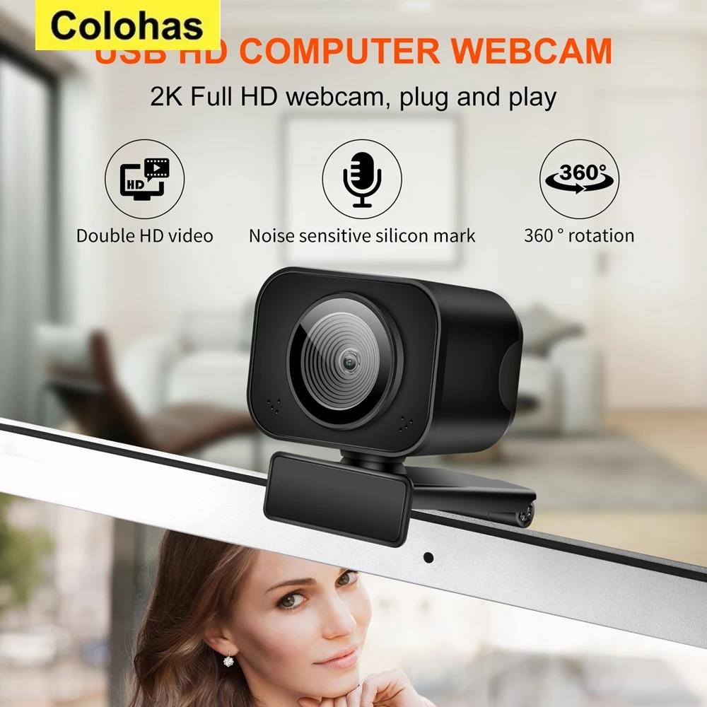 Mini Web Camera Full HD USB Webcam 2K Autofocus With Microphone Web Cam For PC Computer Mac Laptop Streaming YouTube Webcamera. 
