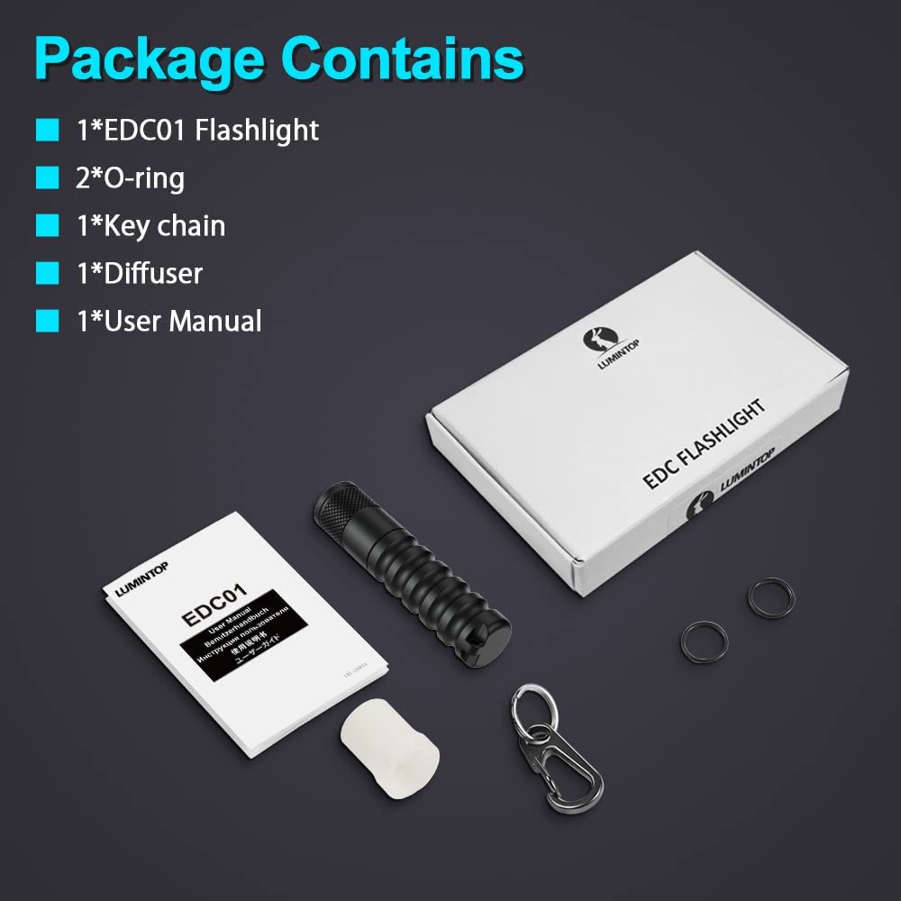 Lumintop EDC01 XP-G3 120 Lumens Mini EDC Flashlight 3 Modes LED Lamp Waterproof Keychain Light AA Battery Pocket Portable Torch. 