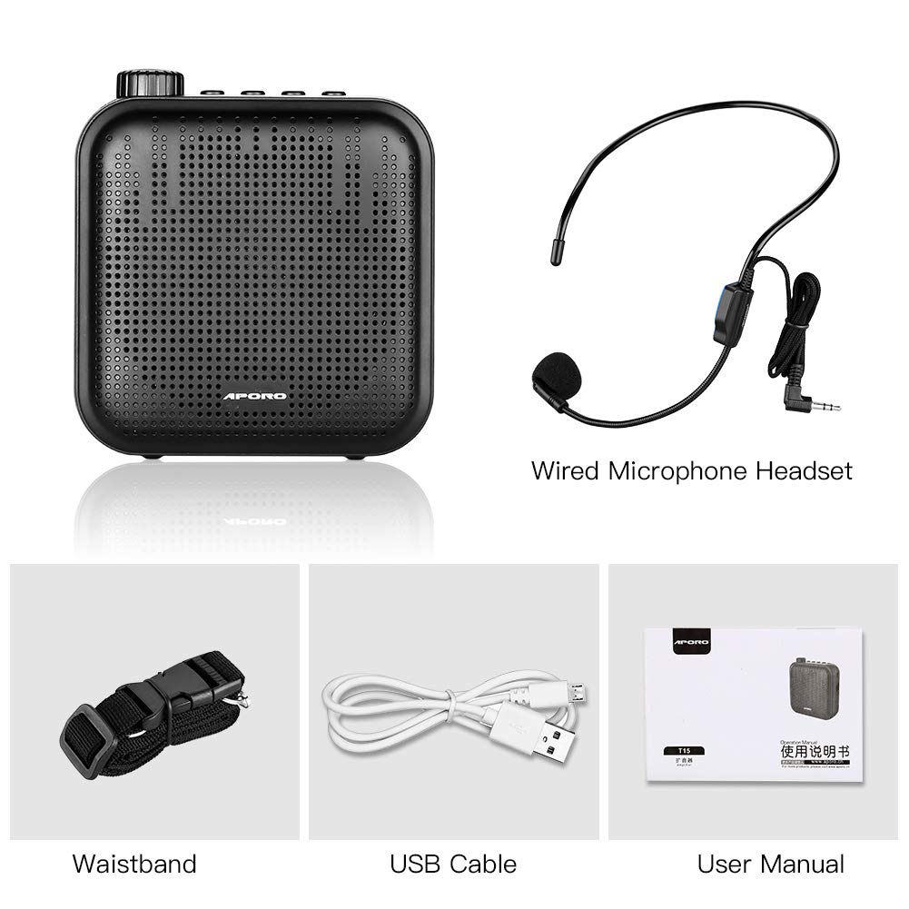 Portable Voice Amplifier Megaphone Mini Audio Speaker With Microphone Rechargeable Ultralight Loudspeaker For Teachers. 