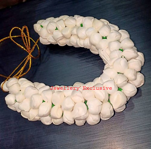 Artificial white jasmin flower/bale ful gajra for girls and women - 1 pcs. 