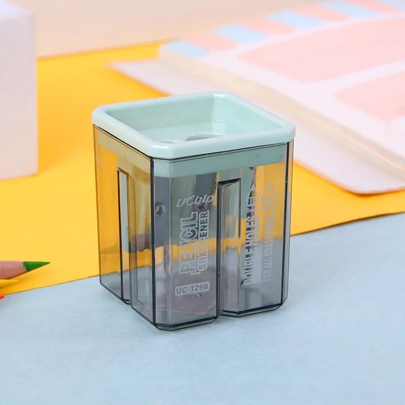 HEYEJET Mini Cute Cartoon Two Hole Sharpener Pencil Kawaii Stationery Sharpener Student Supplies Back To School