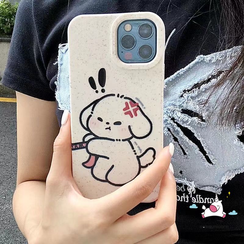 Couple Phone Case Compatible for IPhone 11 13 14 12 15 Pro Max 7Plus 6 6S 8 7 15 Plus XR X XS MAX SE 2020 Cartoon Dog Cute Puppy Creative Degradable Eco-Friendly Soft Lovers Cover. 
