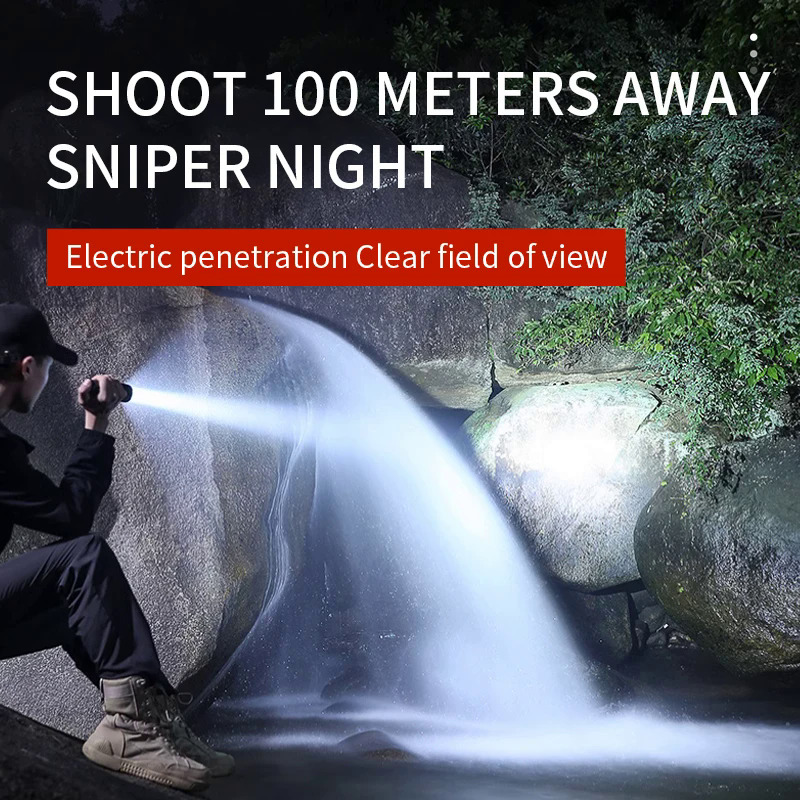 Superfire mi80 EDC bright LED flashlight 18650 battery USB C torch Camping Fishing lantern 500lm best choice outdoor flash light. 