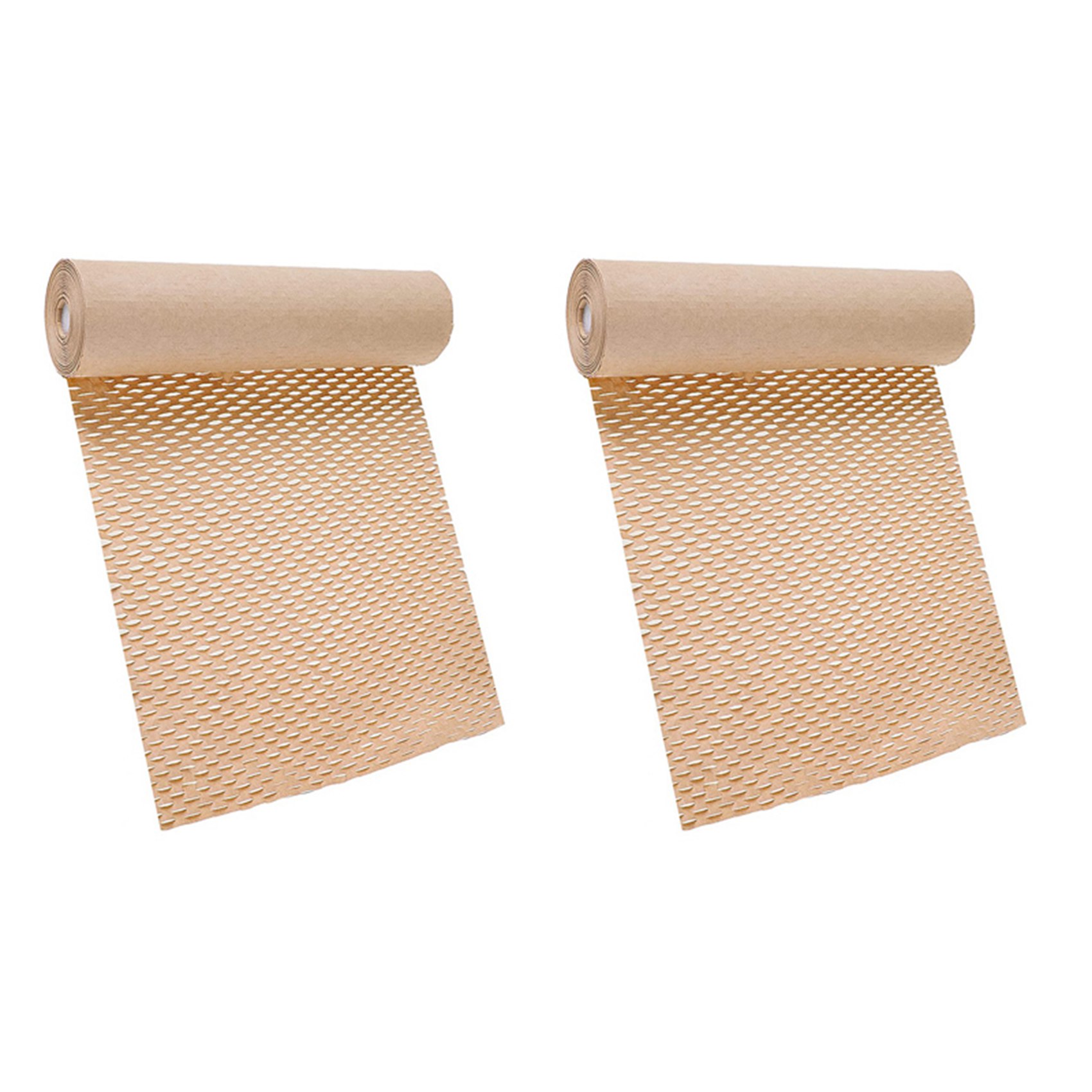 2X Honeycomb Packag Paper Cushioning Kraft Paper Wrap Roll 11.8 Inch x 65 Feet Eco-Friendly Honeycomb Protective Wrap. 
