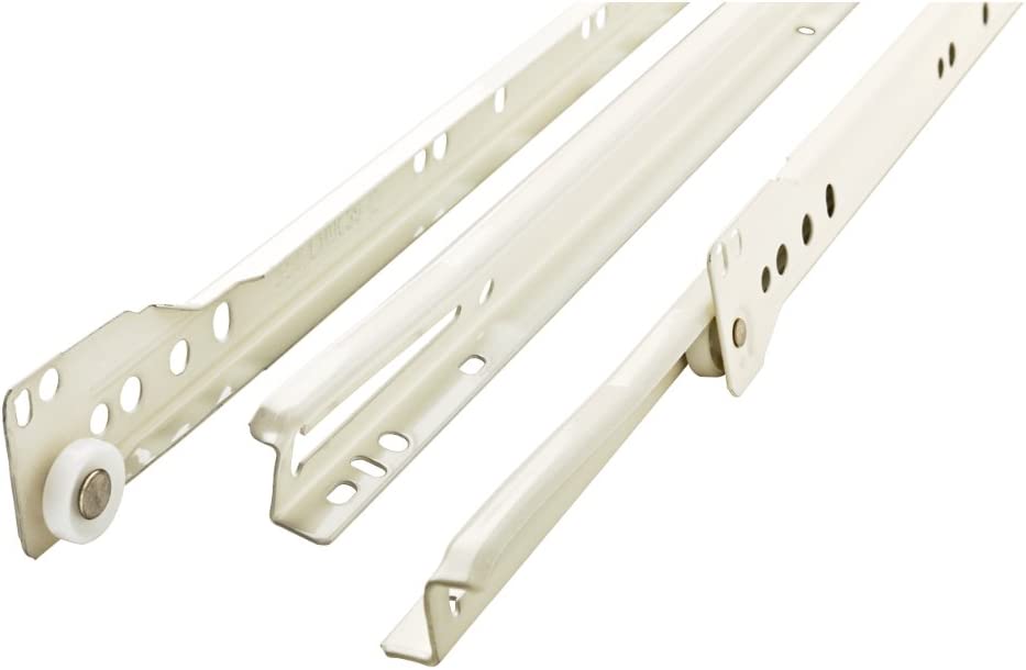 10 Inch two part white Bottom Mount Drawer Slide- 1set