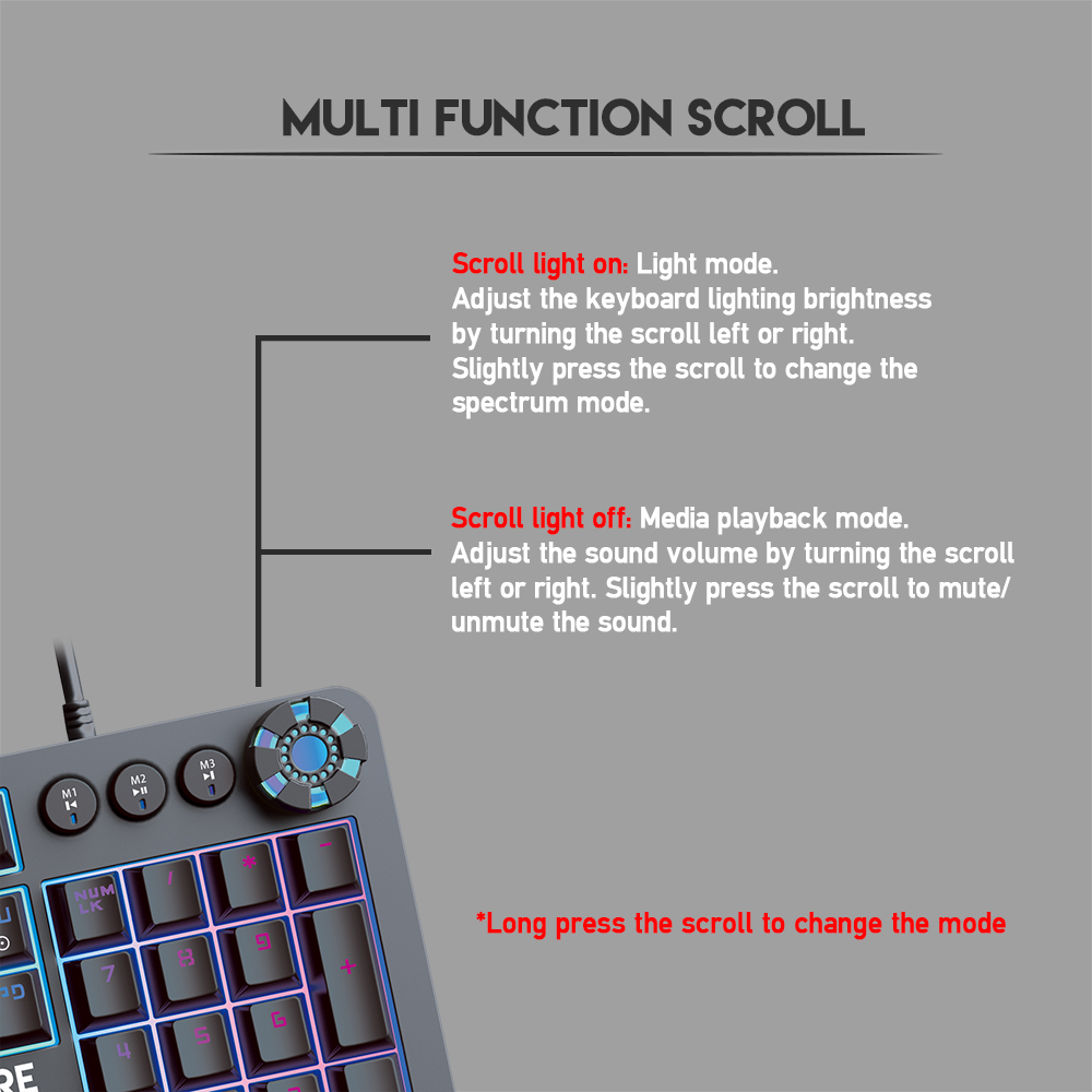 Fantech MK852 Max Core RGB Mechanical Switch Gaming Keyboard- 104 Keys. 