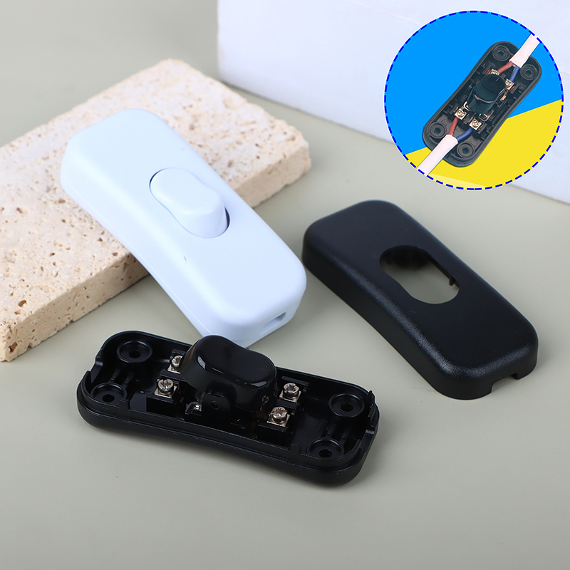 1Piece Light Switch AC 250V ON/OFF Table Desk Lamp Cord Toggle Rocker Switch