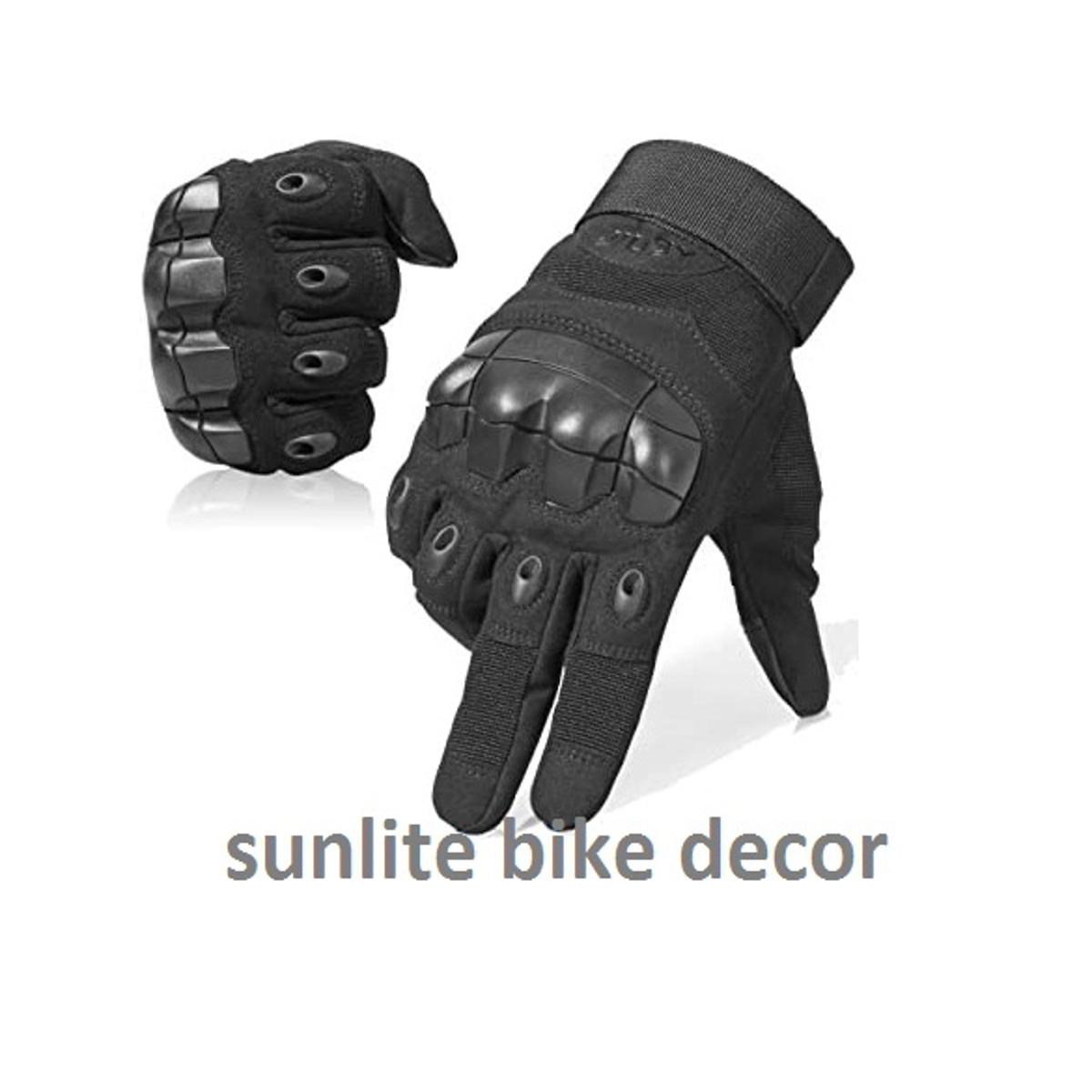 Motorcycle hand gloves or hand gloves for bikers. Black